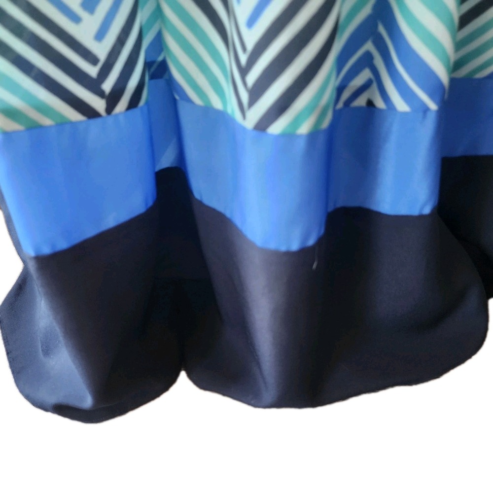 Ann Taylor Maxi Dress Womens 10P Halter Blue Green Black Casual Brunch Party - Picture 3 of 6